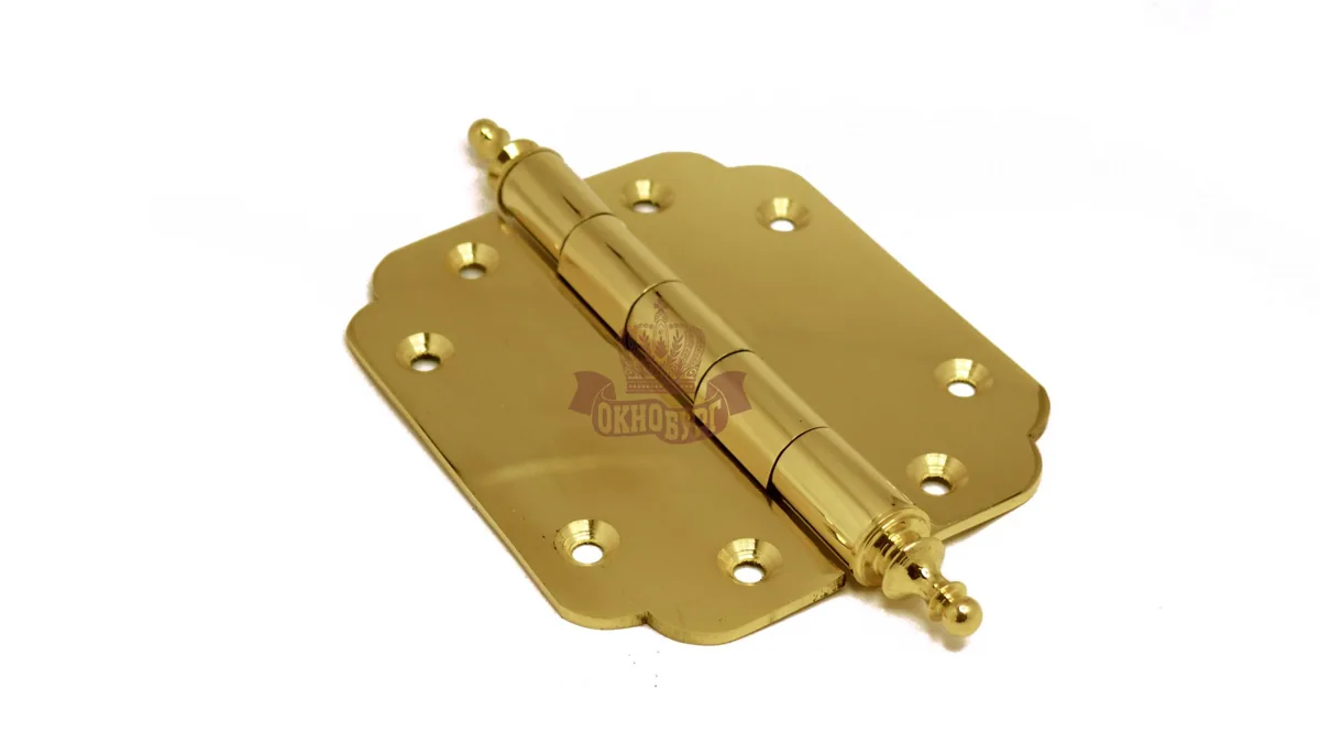 Петля замковая L=100×37 мм (латунная) фигурная