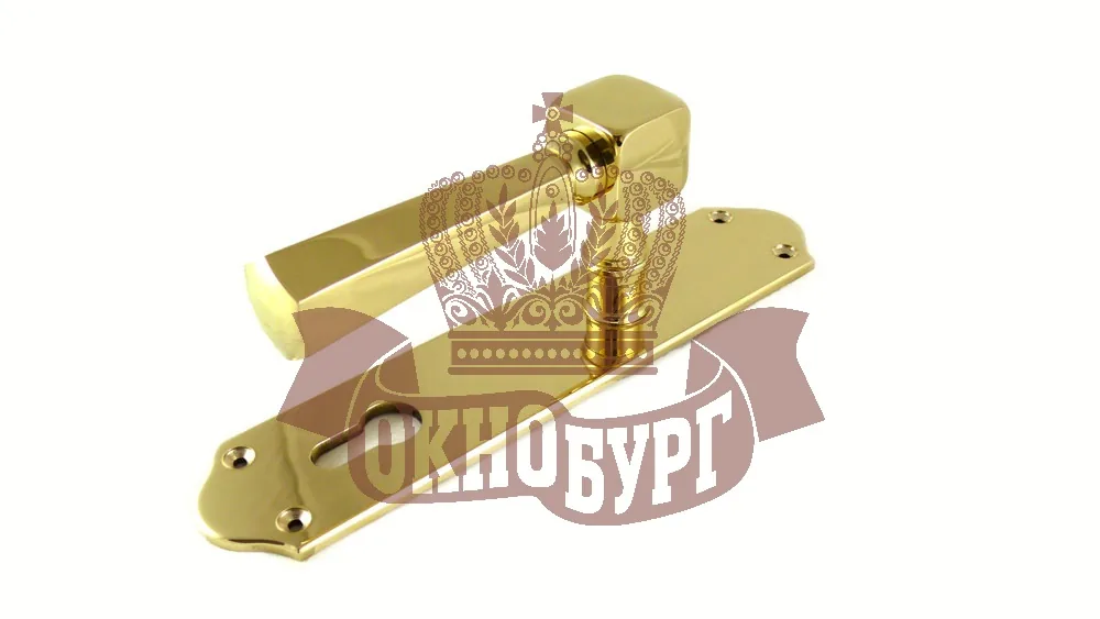 Ручка латунная «Шестигранная» на пластине